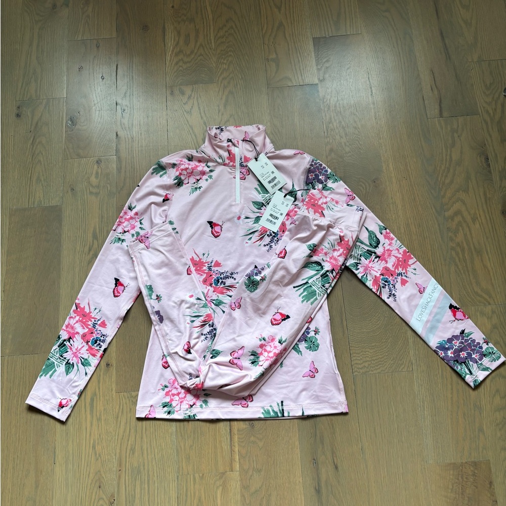 LoveShackFancy x Fire + Ice Leggings and quarter zip matching set